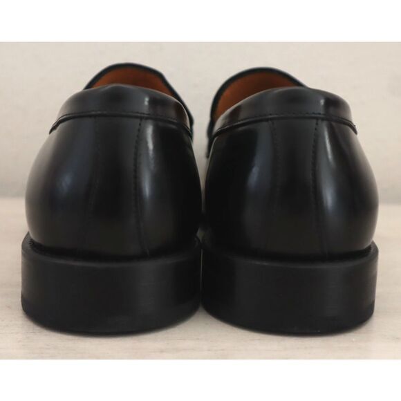 Banana Republic 574359-001 Men's Sz 9.5 Black Leather Amir Penny Loafers - Picture 3 of 10